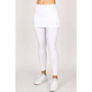 NWT Sofibella Womens Size M Warmer Skirt Legging White Tennis Pickleball